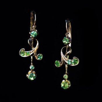 antique Art Nouveau demantoid earrings