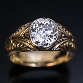 antique diamond mens ring