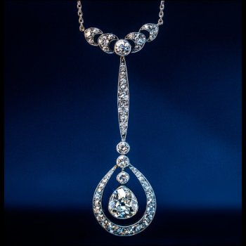 antique Edwardian diamond necklace