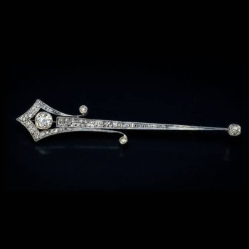 antique edwardian diamond pin brooch