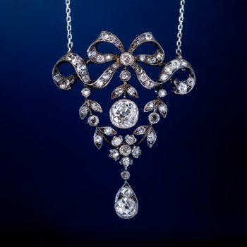 Belle Epoque jewelry - antique diamond necklace