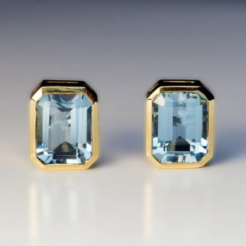 vintage aquamarine earrings