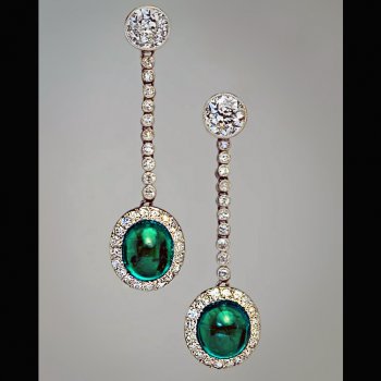 Art Deco emerald earrings