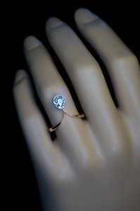 unusual antique diamond engagement ring