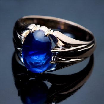 5 ct cabochon sapphire ring