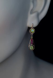 Russian demantoid earrings