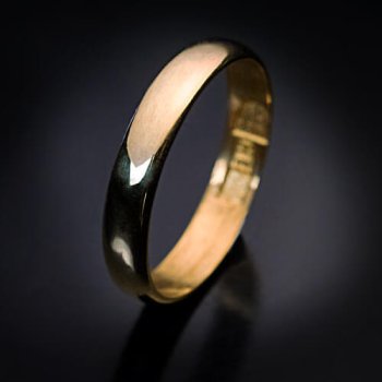 antique high carat gold wedding band ring