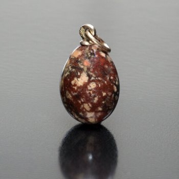 antique jasper egg pendant