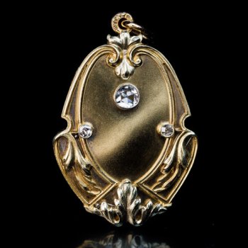 Art Nouveau antique gold locket - Belle Epoque Jewelry