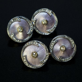 Faberge enamel cufflinks