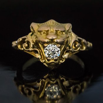 antique lion ring