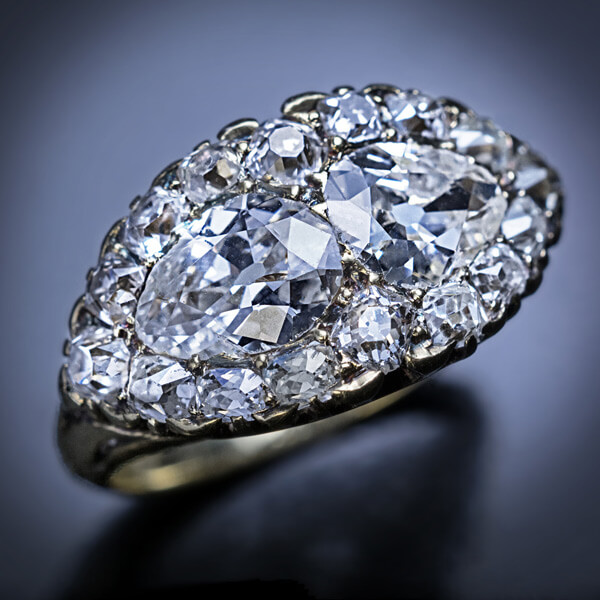 Mid 19th Century Antique 3.25 Ct Diamond Engagement Ring - Antique ...