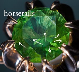 demantoid horsetails