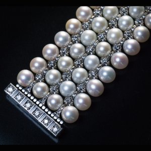 vintage pearl and diamond bracelets