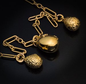 antique egg necklace