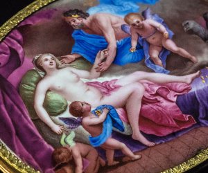 18th century antique enamel miniature of Venus