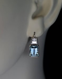 vintage aquamarine earrings