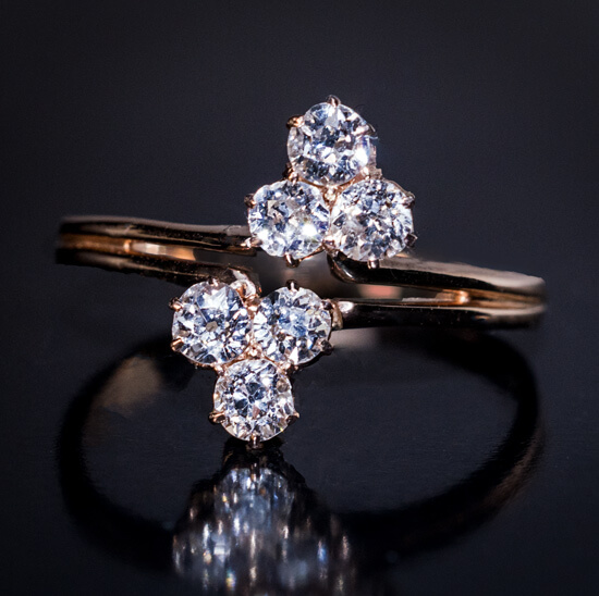 Dahlia Bow 18ct. Rose Gold Diamond Ring – Dagmar Korecki Jewellery