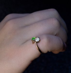 Russian demantoid ring