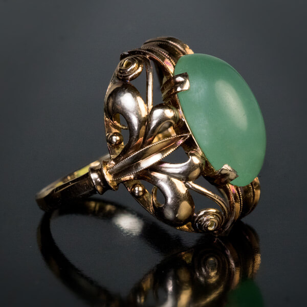 Garnet engagement ring with diamonds / Verbena | Eden Garden Jewelry™