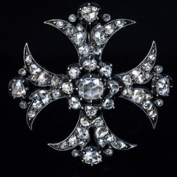 antique Maltese diamond cross