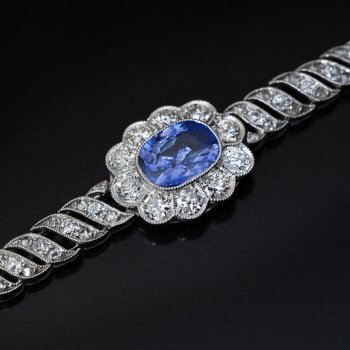 antique sapphire and diamond bracelet