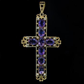 antique amethyst cross