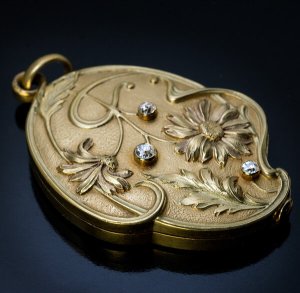 antique gold Art Nouveau