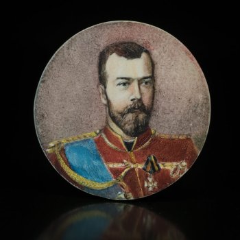 Tsar Nicholas II of Russia miniature painting