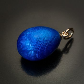 Faberge blue enamel egg