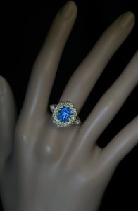 antique sapphire and diamond engagement ring