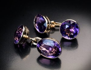 antique amethyst cufflinks