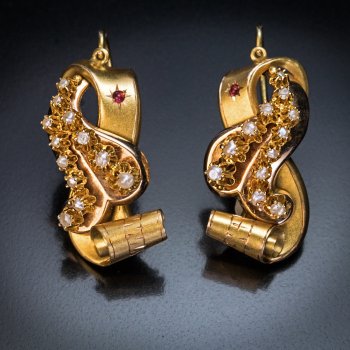 antique Victorian gold earrings