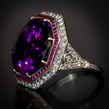 antique Siberian amethyst ring