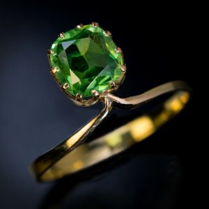 antique Russian demantoid ring