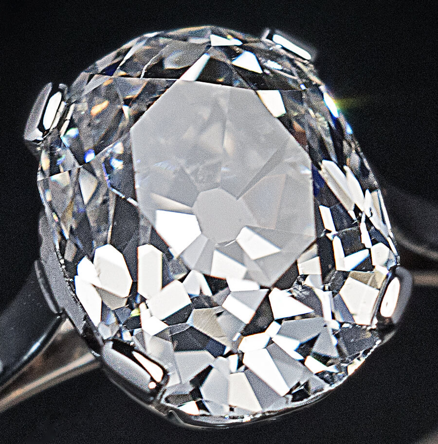 Antique Russian 2.91 Ct D-Color Diamond Engagement Ring - Antique