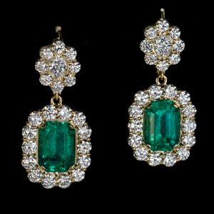 Rare Russian emerald earrings
