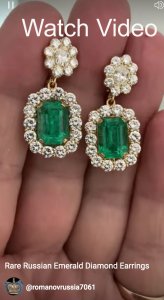 Russian emerald earrings