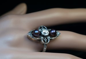 antique pearl rings