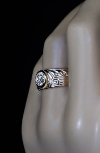 antique mens diamond ring