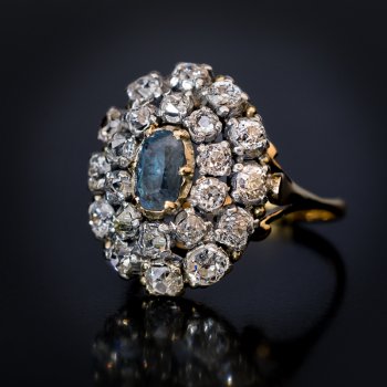 antique alexandrite and diamond ring