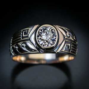 antique men's diamond ring