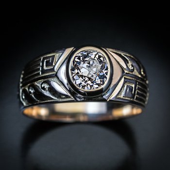 antique men's diamond ring