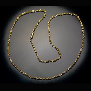 antique gold link chain necklace