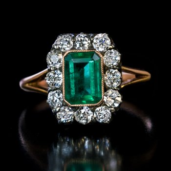 antique emerald diamond rings