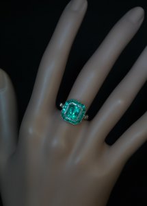 vintage emerald engagement ring