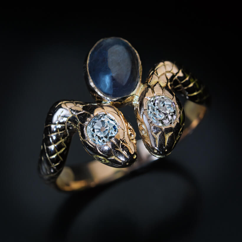 Alexandrite Amethyst Ring Vintage Hexagon engagement ring | PenFine –  PENFINE