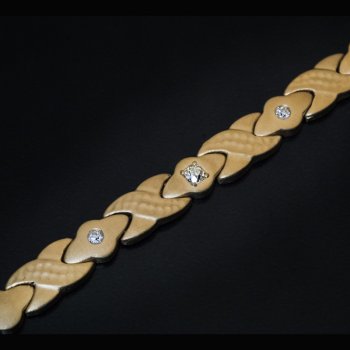 antique diamond gold link bracelet