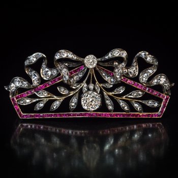 Belle Epoque jewelry - antique diamond brooch