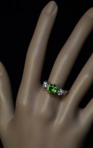 Russian demantoid ring